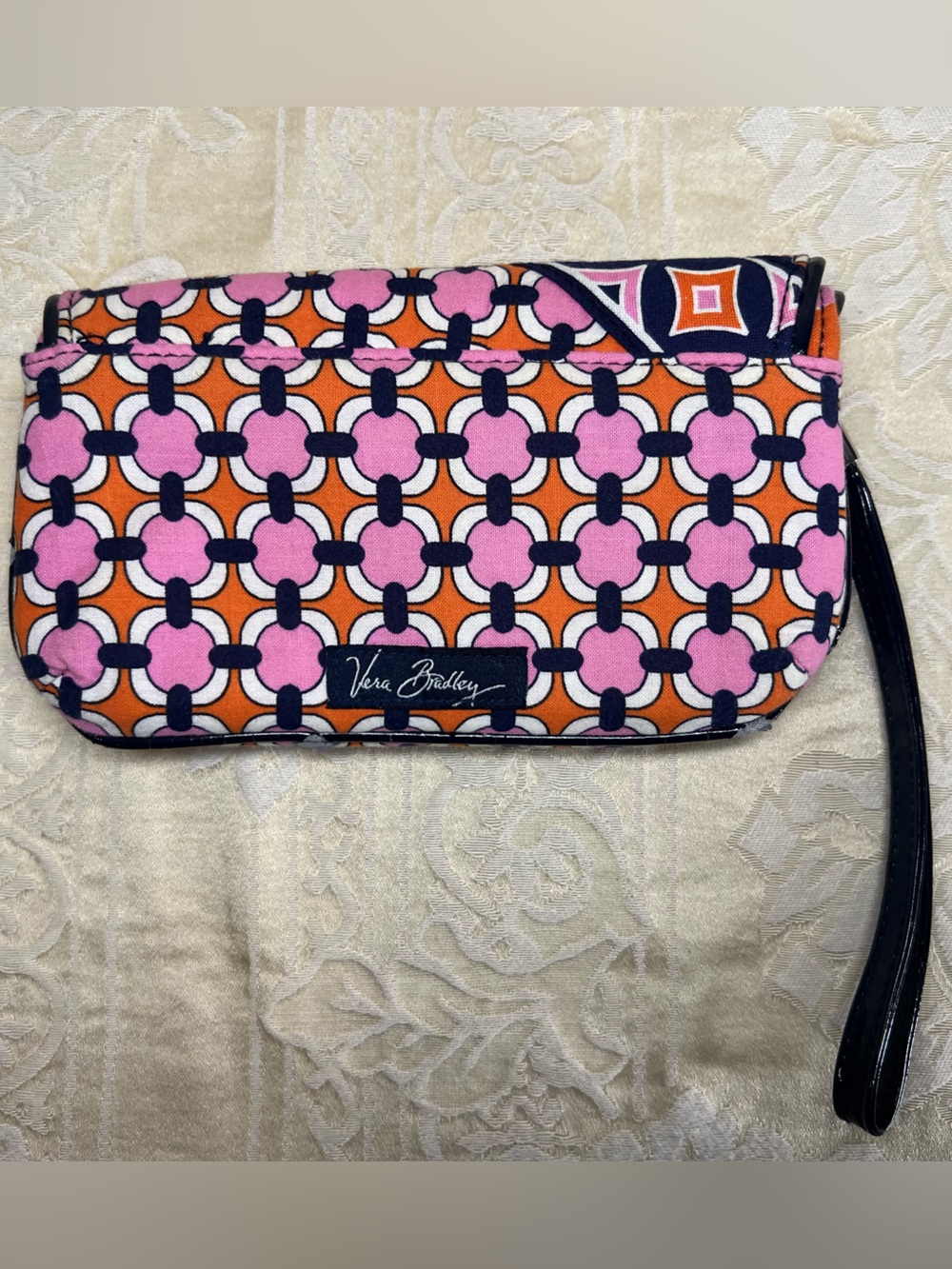 Retired Vera Bradley Loves Me Ruffle Tote Shoulder Bag & Matching Wristlet Set - Picture 3 of 11